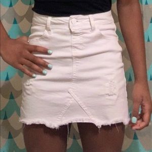 Jean Skirt White